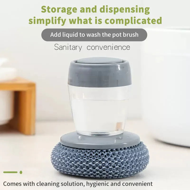 Removable Sponge Dispenser Dishwashing Brush