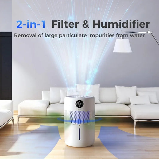 400ml/H Cool Evaporative Humidifier for Home with Anion & Filter