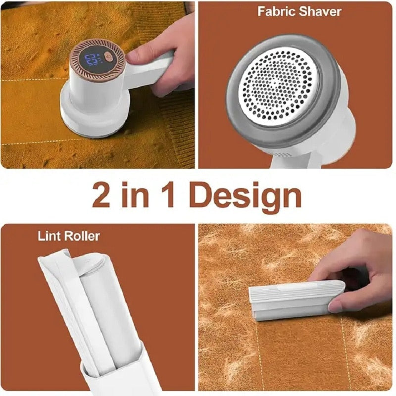 Electric Lint Remover Shaver with LED Digital Display Sweater Couch