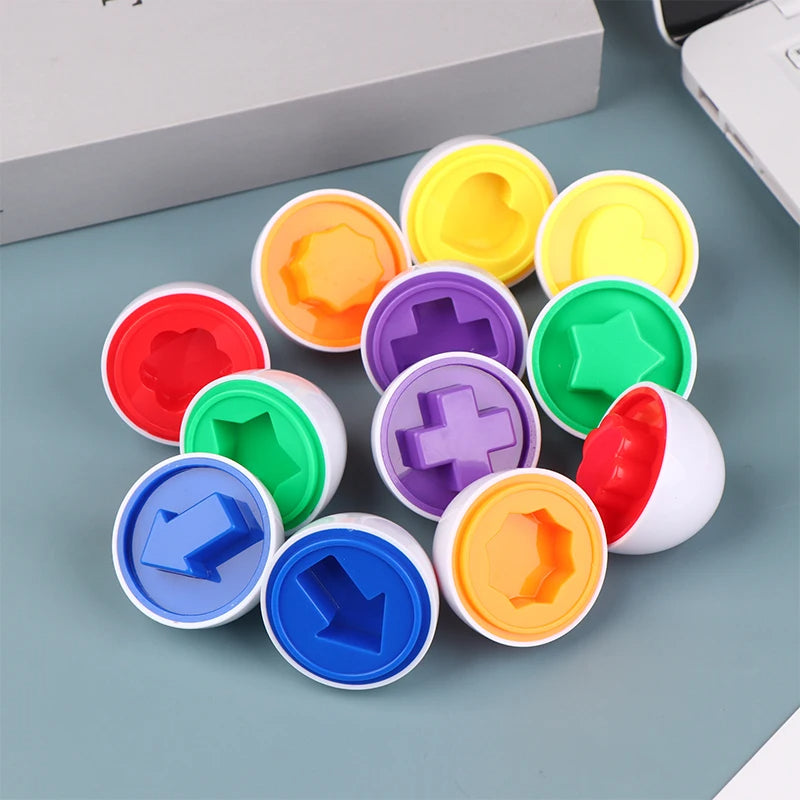 Eggs Shape Montessori Matching Color Educational Toys