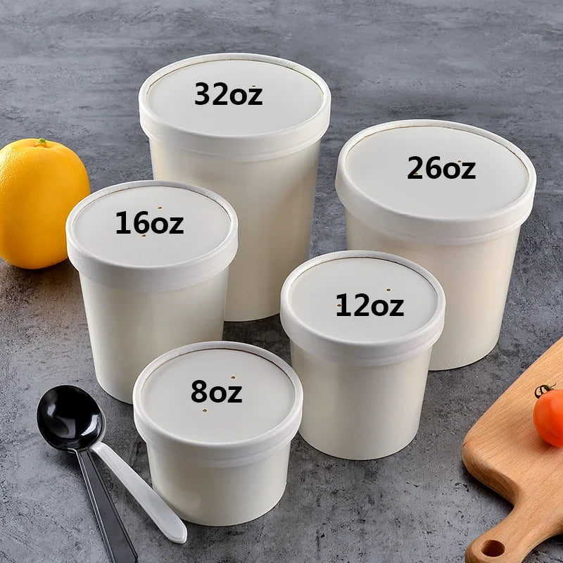 Disposable Takeout Soup Bowls Restaurant Food