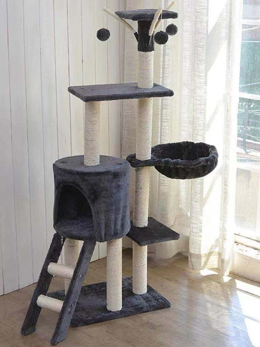 Cat House Multi-layer With Hammock Cat Scratcher Tree