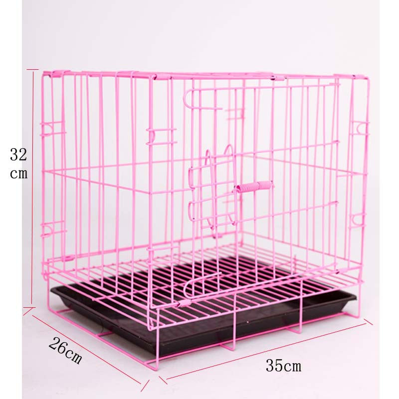 Kitten Puppy Cage Pure Metal Foldable Portable Pet Cage