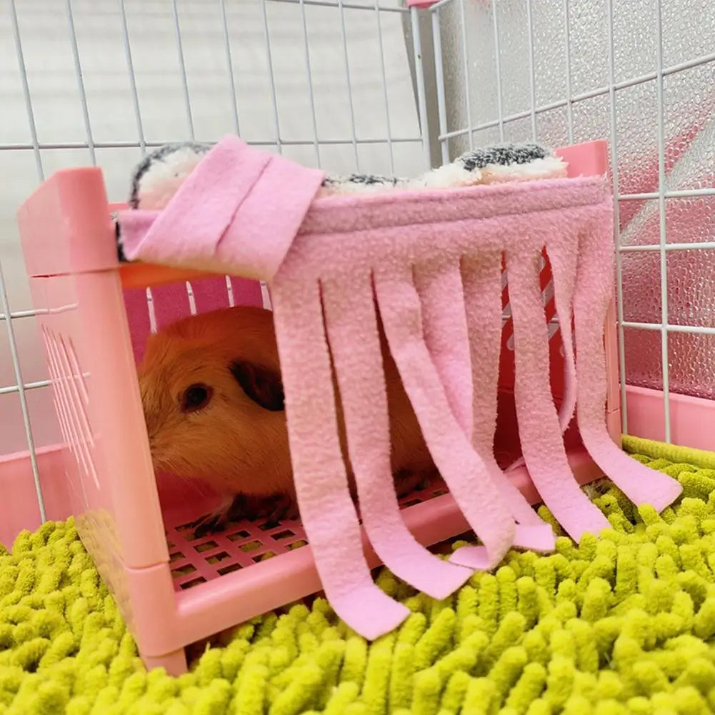 Hide House Bed with Tassel Door for Small Animals