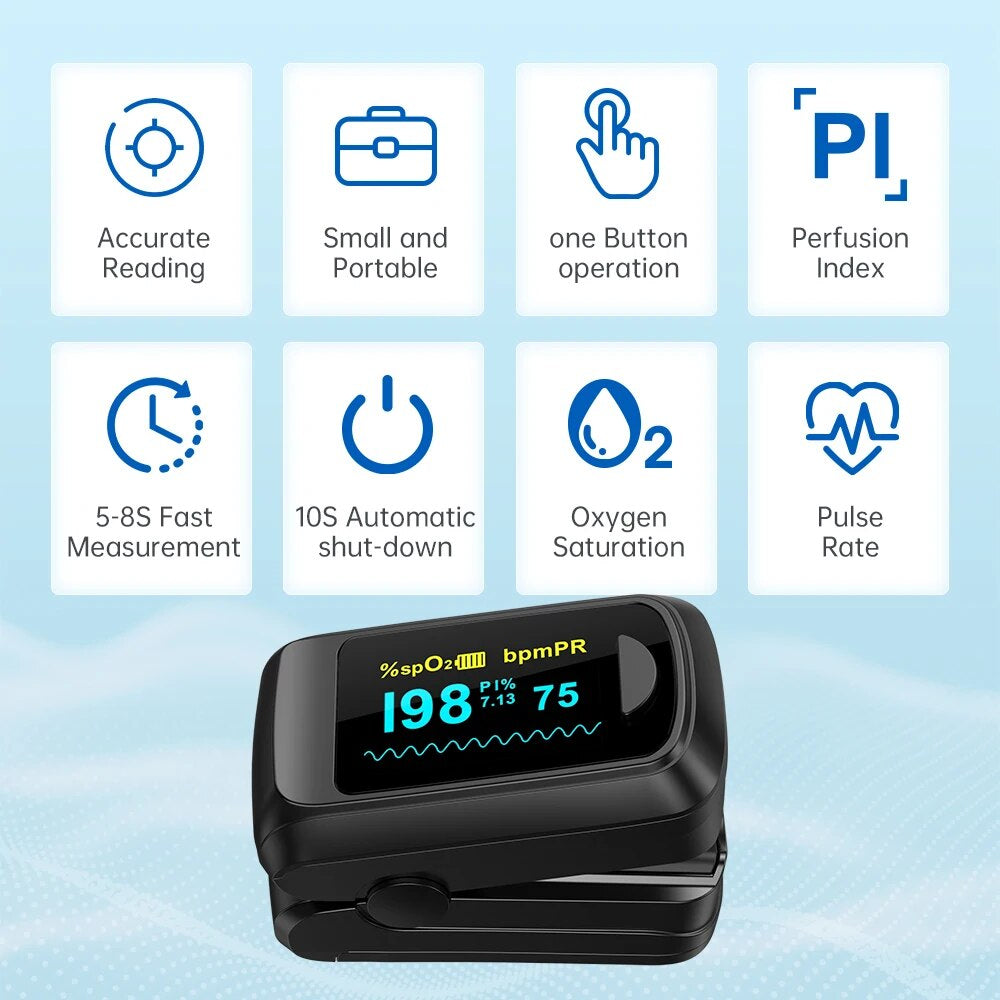 SpO2 Heart Rate Detector Oximetro Health Care