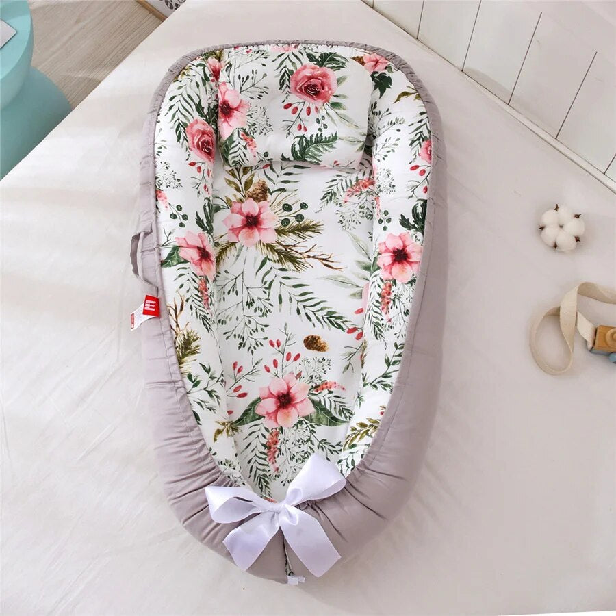 Pillow Cushion Cotton Fabric Bassinet Portable Baby Bed Crib