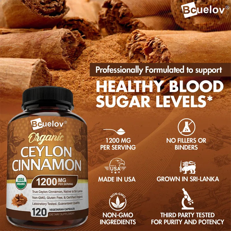 Natural Ceylon Cinnamon & Glucose Metabolism Capsules