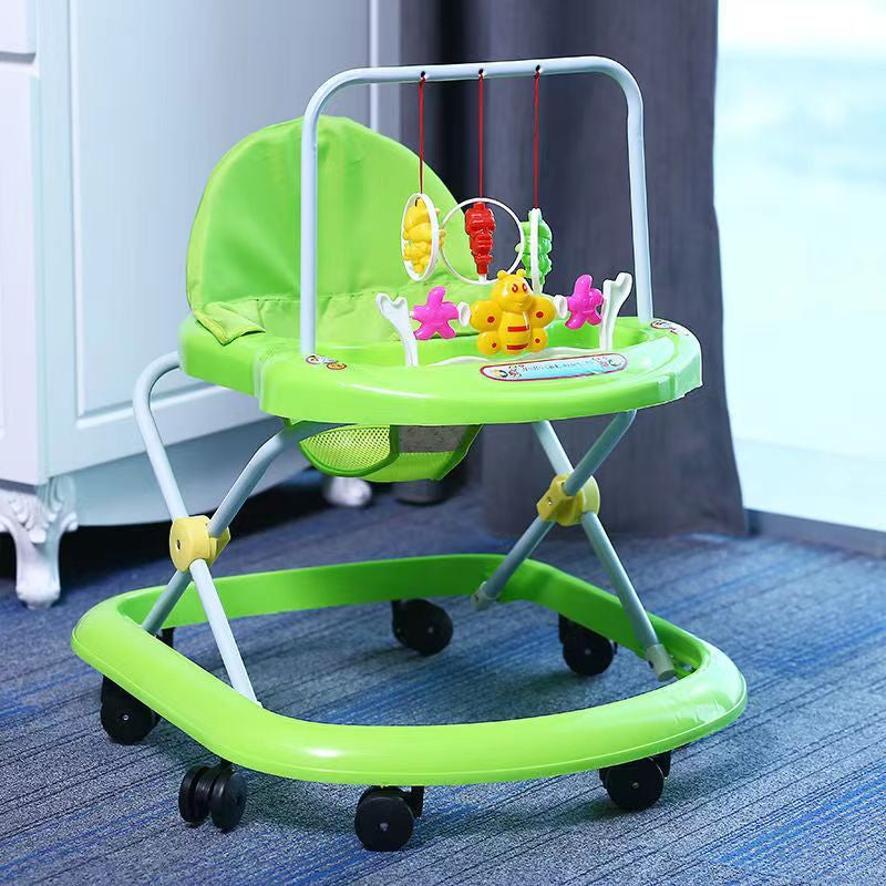 Baby walker anti-o-leg multi-function anti-rollover trolley