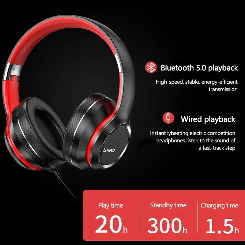 Lenovo HD200 Bluetooth Over-Ear Headphones