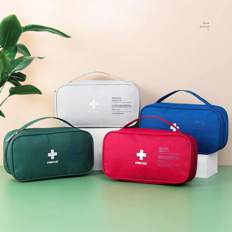 Medical Emergency First Aid Kit, Travel Kit, Pill Storage Bag