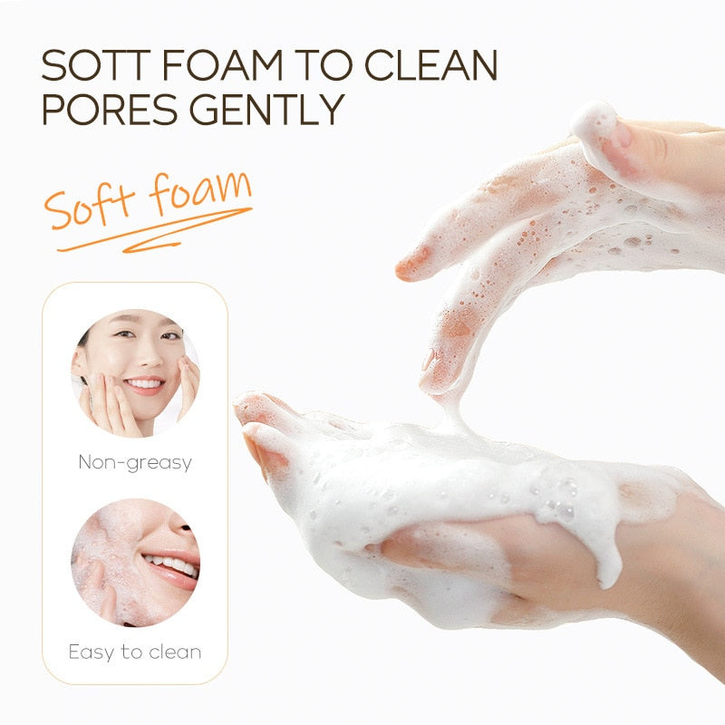 Oil Control Foaming Facial Cleanser Whitening Moisturizing Skin Care Product