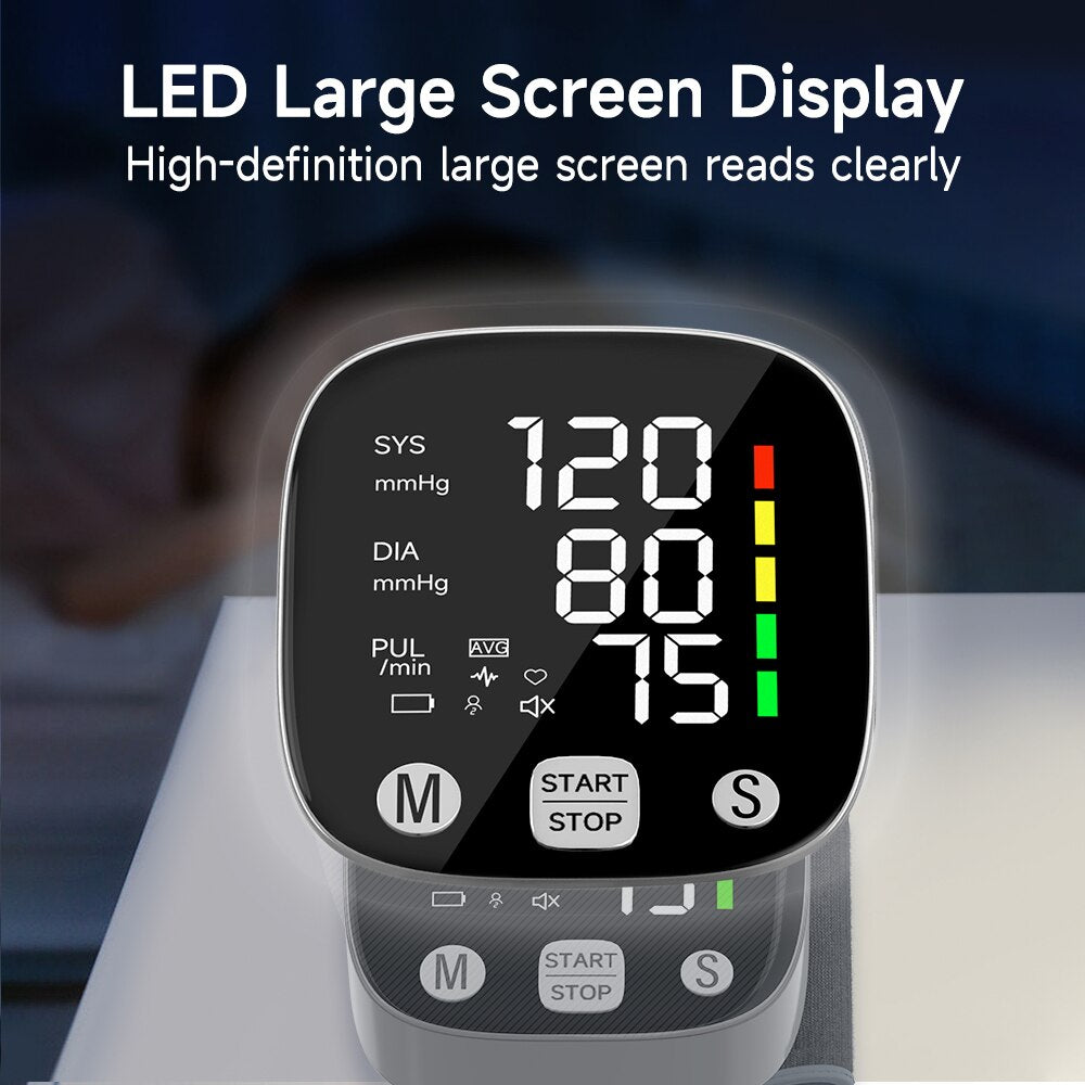 New LED Rechargeable Wrist Blood Pressure Monitor