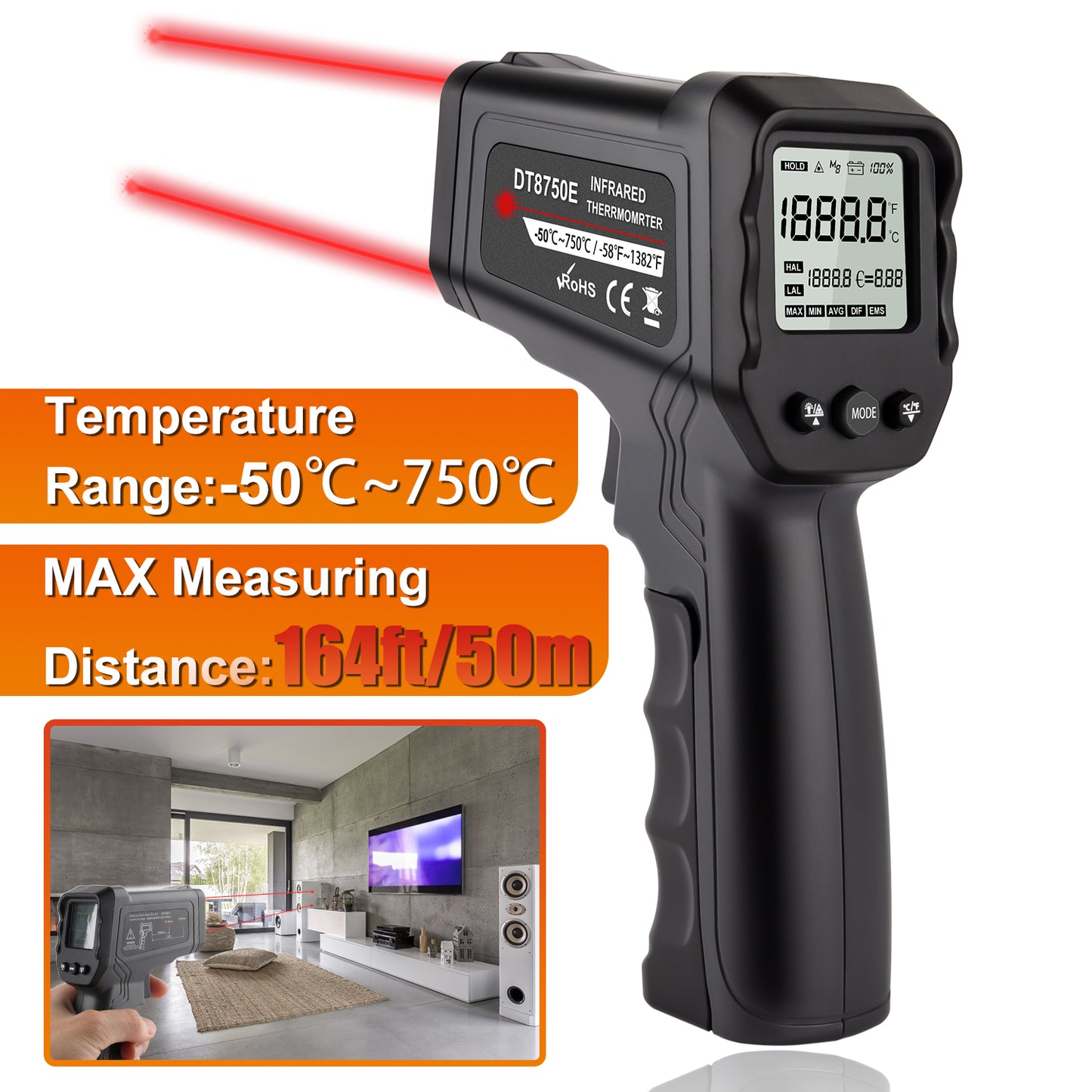 Infrared Thermometer Digital Pen Gun & Degree Thermal Imager Laser