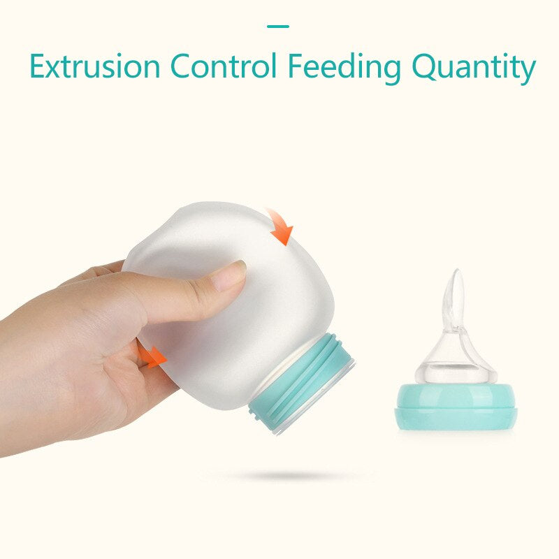 180ML Baby Silicone Feeding Bottle Infant Milk Bottle