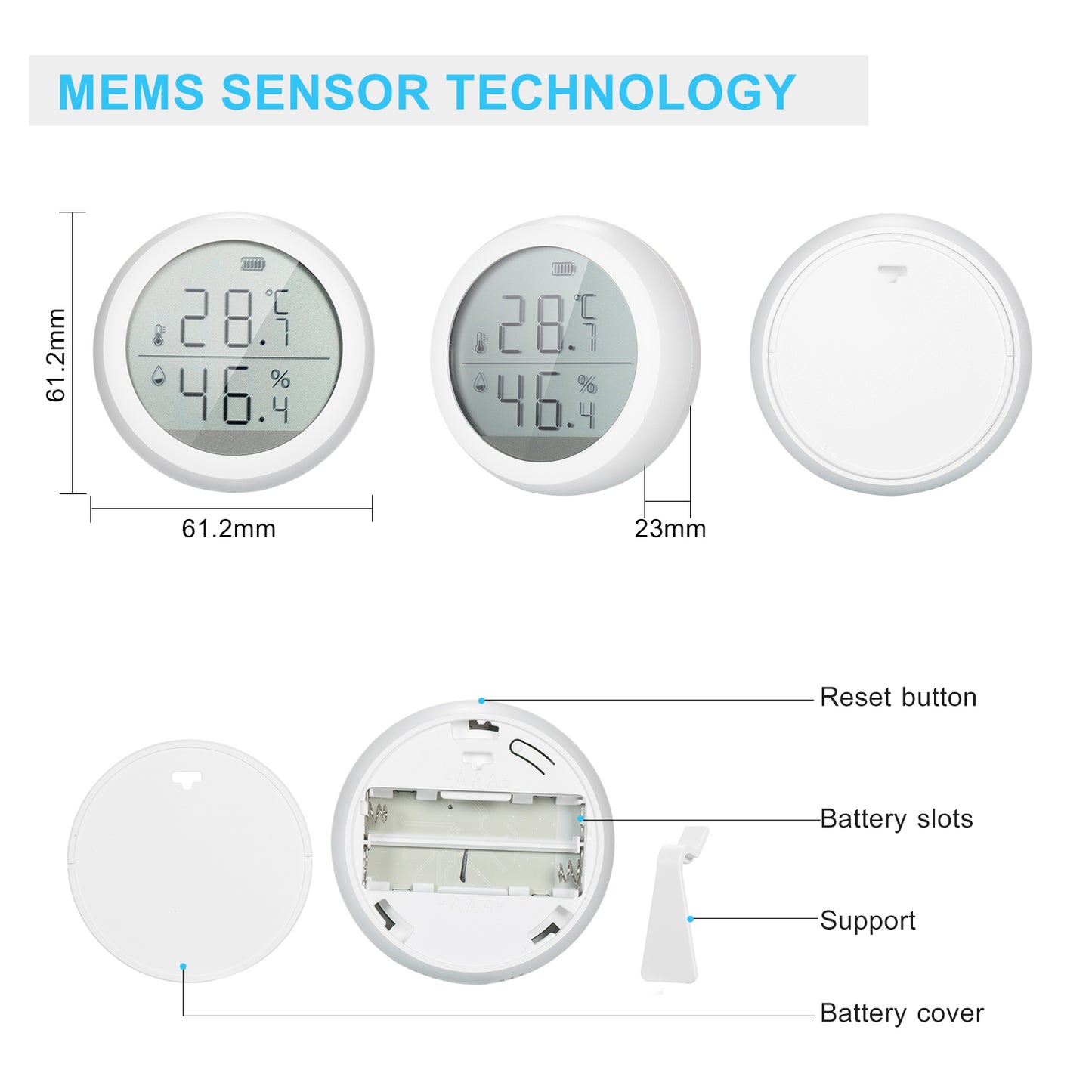 WiFi Thermometer Hygrometer Smart Temperature Sensor Gauge safety for kids