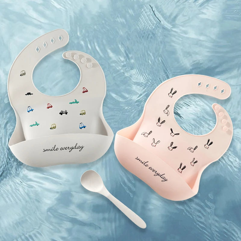 Soft Silicone Feeding Waterproof Baby Bibs