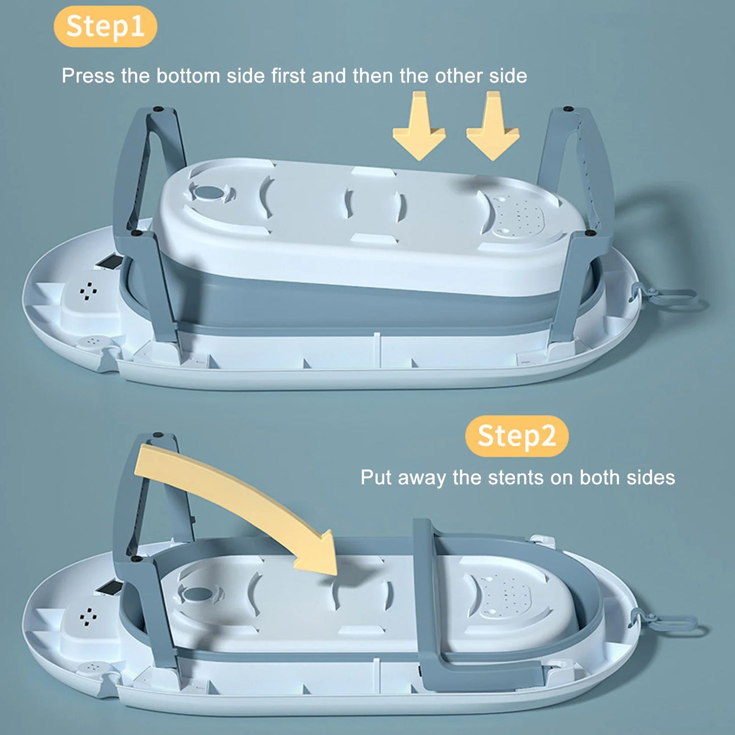 Foldable Temperature Sensing Baby Shower Bathtub