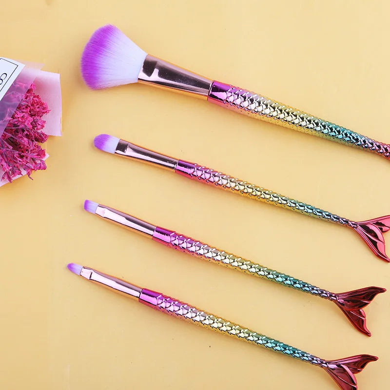 Mermaid Makeup Brushes Set