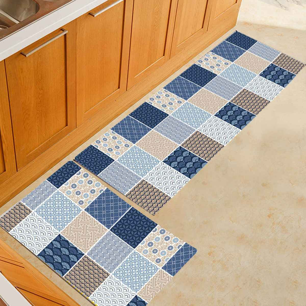 Kitchen Carpets PVC Leather Floor Mats