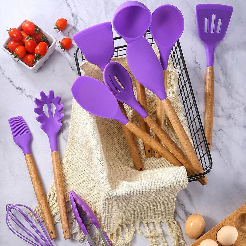 Non-stick Spatula Shovel Wooden Handle Cooking Tools