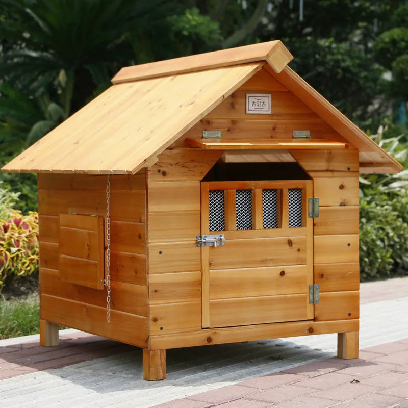 Outdoor Solid Fir Wood Dog House