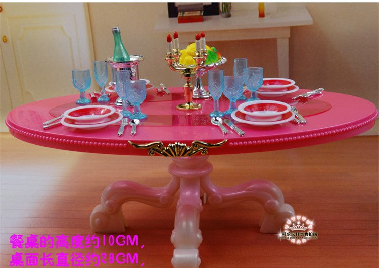 NEW Pink table chairs gradevin for barbie doll girls child baby DIY toys