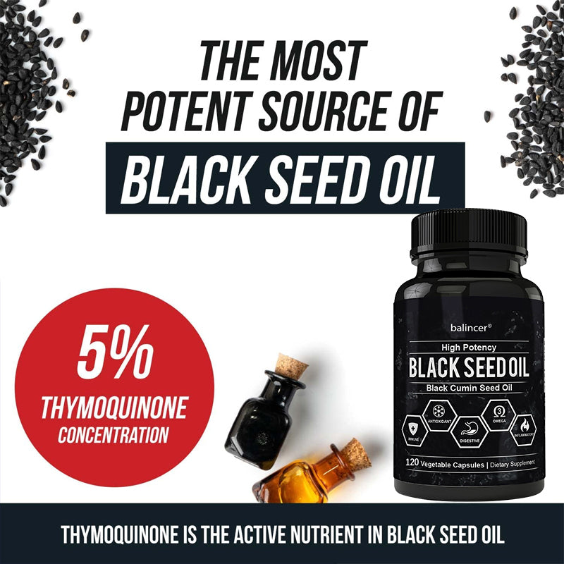 Black Seed Oil Capsules - Supports Hair