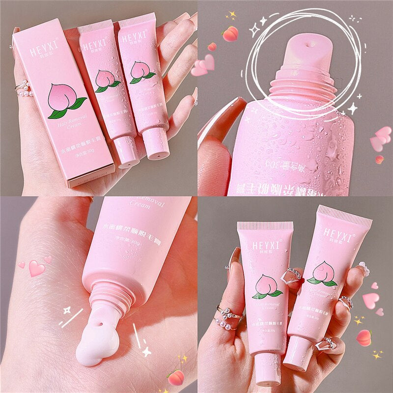 Hair Removal Cream Peach Painless Hair Remover For Lips Armpit