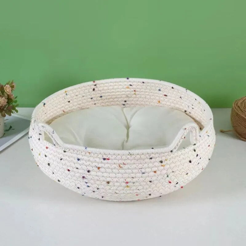 Cotton Rope Weaving Pet Supplies Bed