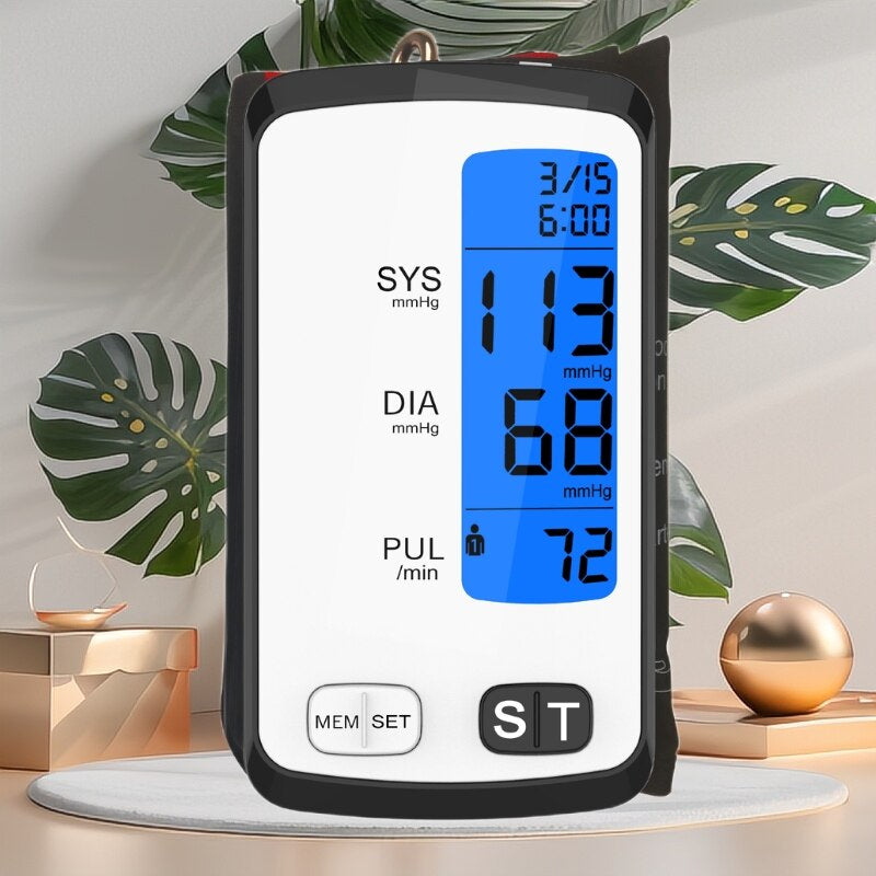 Wireless One-Piece Electronic Digital Sphygmomanometer