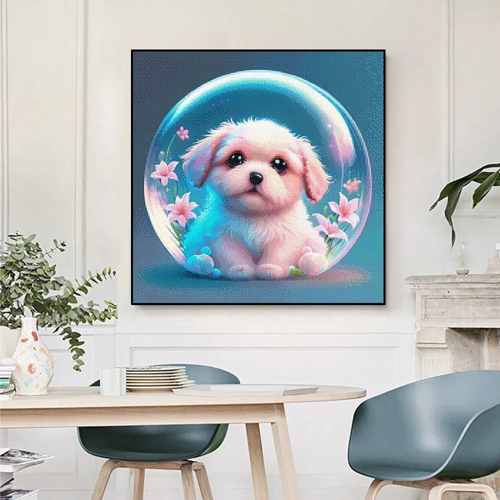 5D AB Diamond Painting Unicorn Tiger Dog Glass Ball Animal Picture