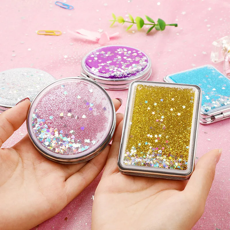 Double-Sided Sparkling Make Up Mirror