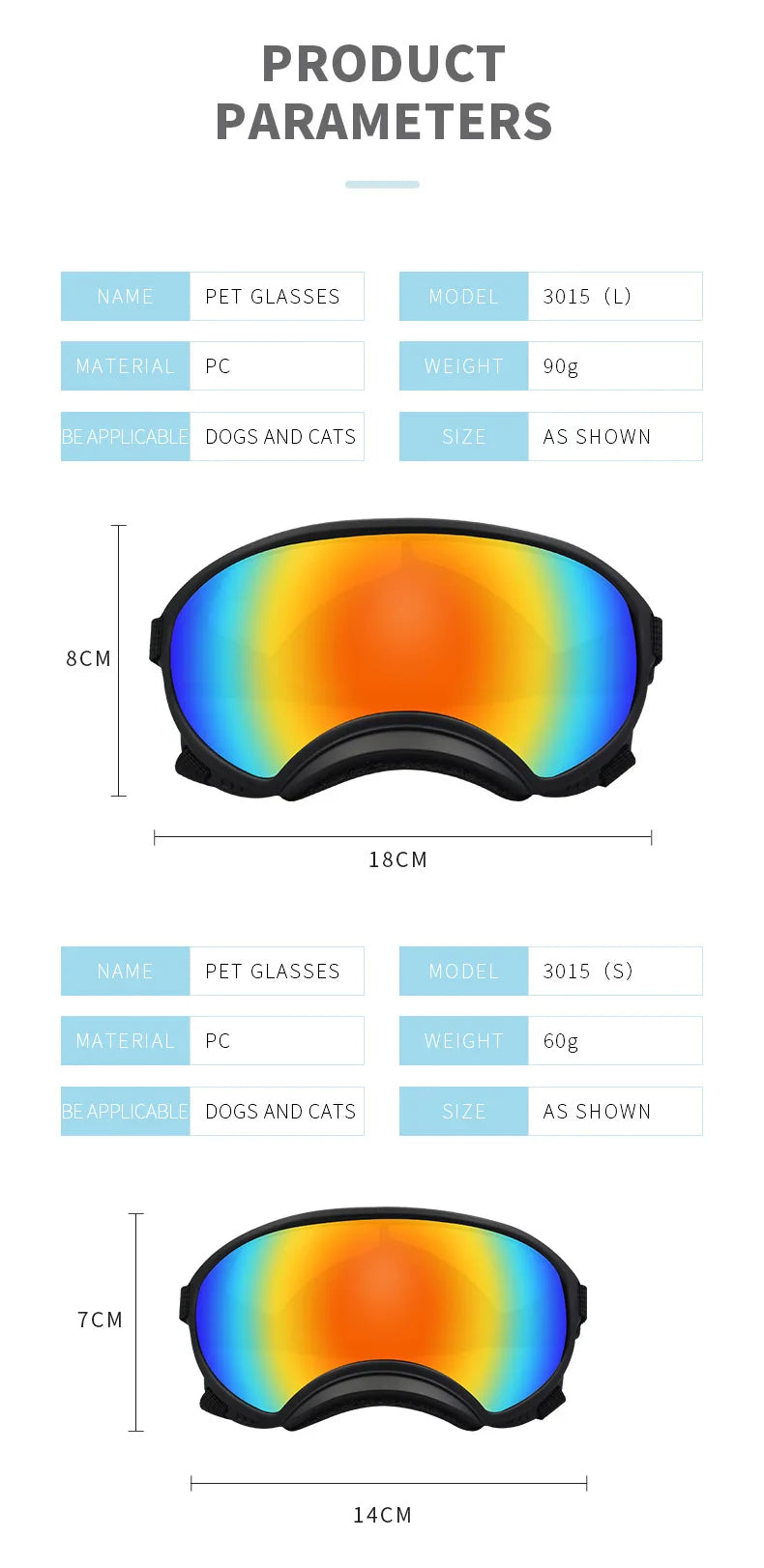 Cool Anti UV Sunglasses for Pet