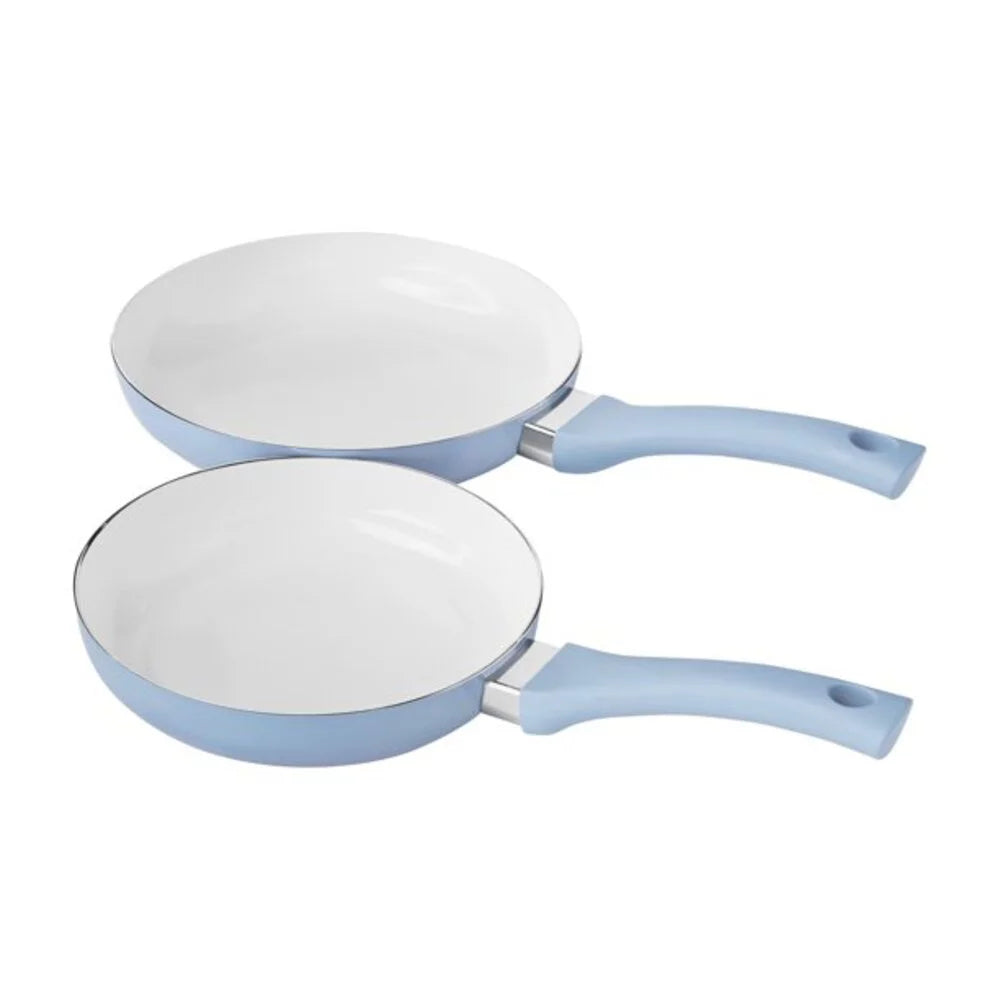 Blue Linen Pots And Pans Set