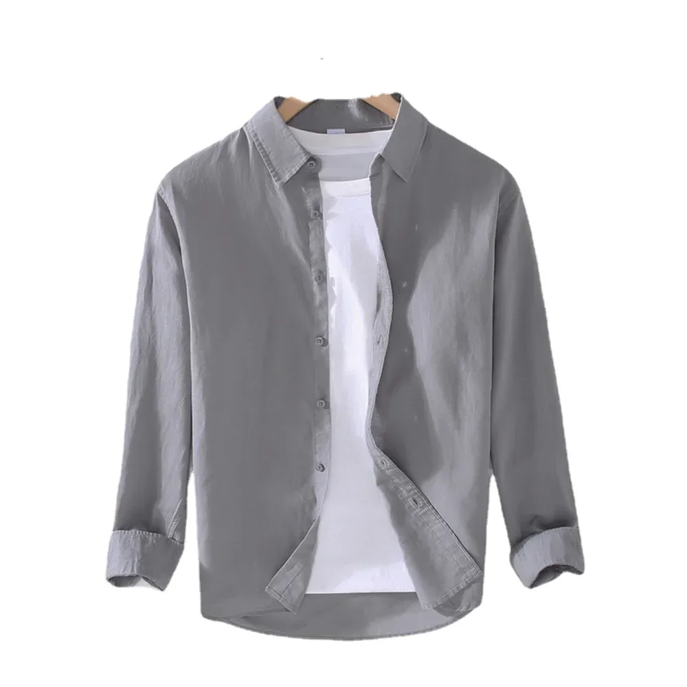 Men's Autumn Cotton Linen Beach Shirt