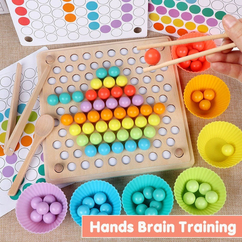 Wooden Montessori Kids Hands Brain Training Clip