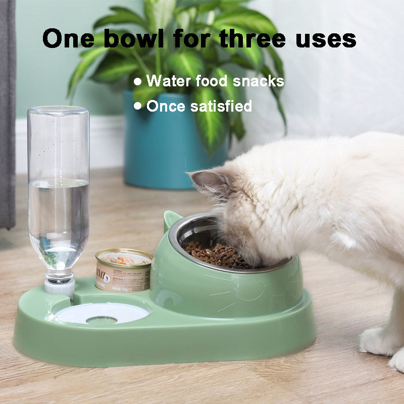 Automatic Water Drinker Food Feeder for Cat Double Dog Bowl