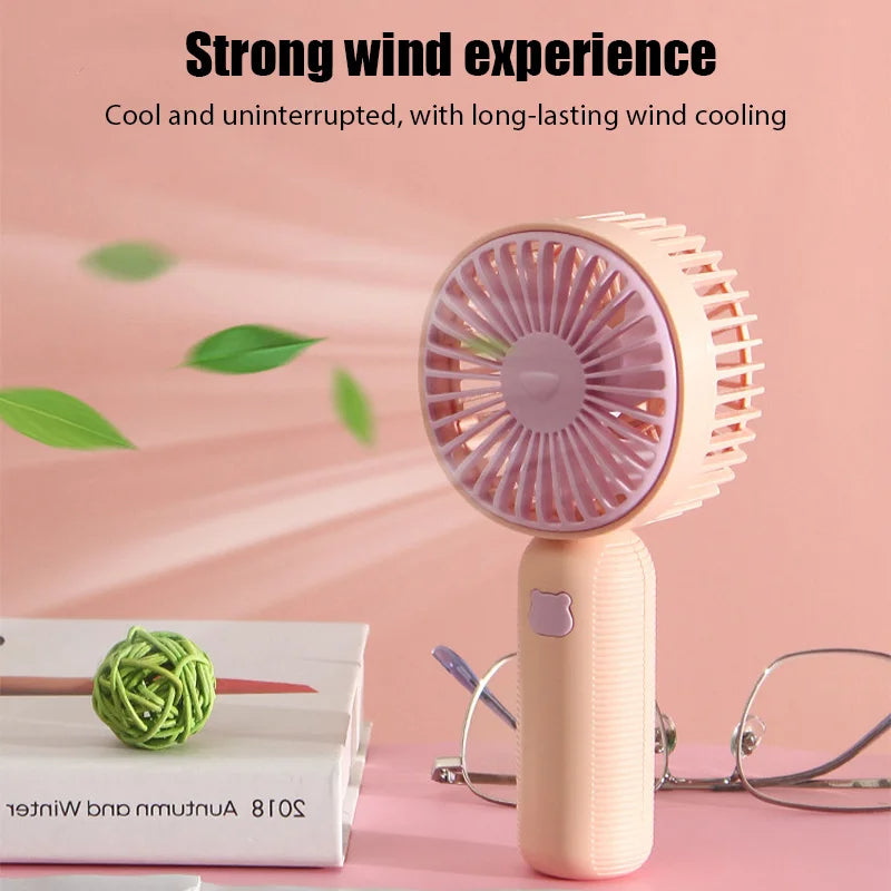 Mini Portable Fans Handheld USB Rechargeable Air Cooler Fan