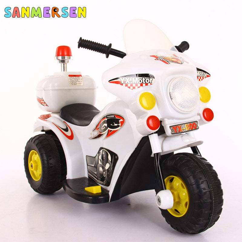 Children's Electric Tricycle Motorcycle Off-road Moto Rechargeable Pedal Motorcar