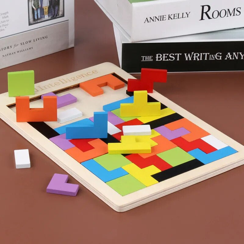 Puzzle Colorful Wooden Tangram For Kids Children toys