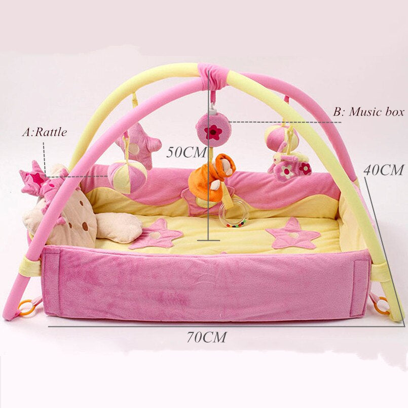 Soft Baby Play Mat with Detachable support baby bed