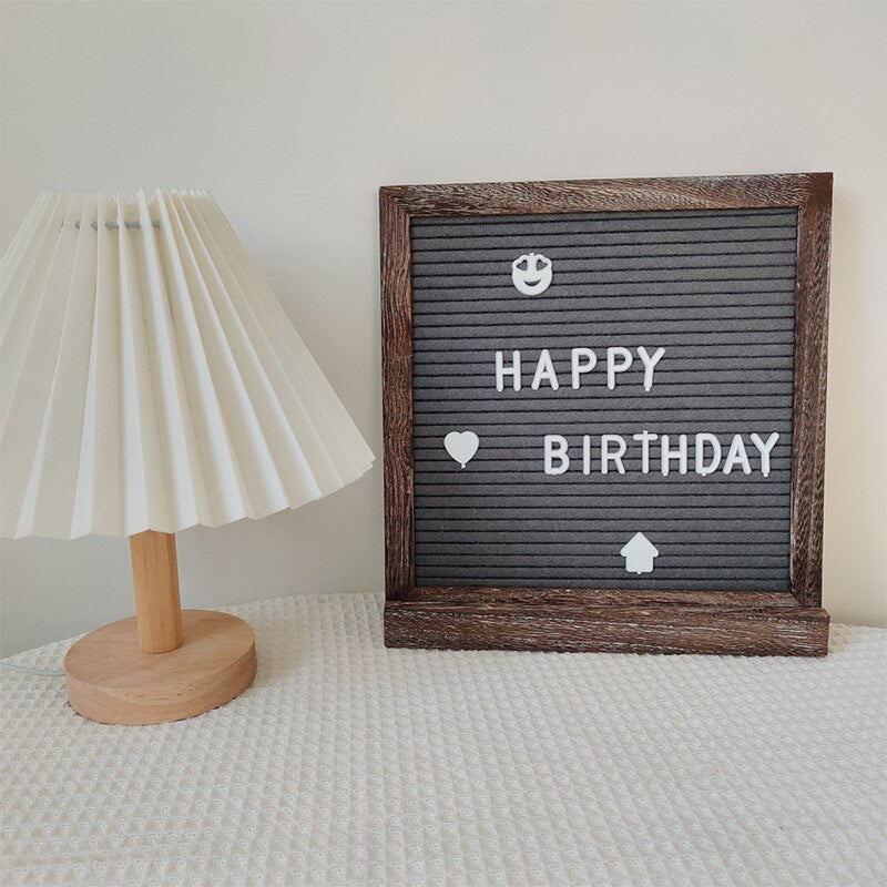 Vintage Felt Letterboard Double Side Changeable Wooden Letter