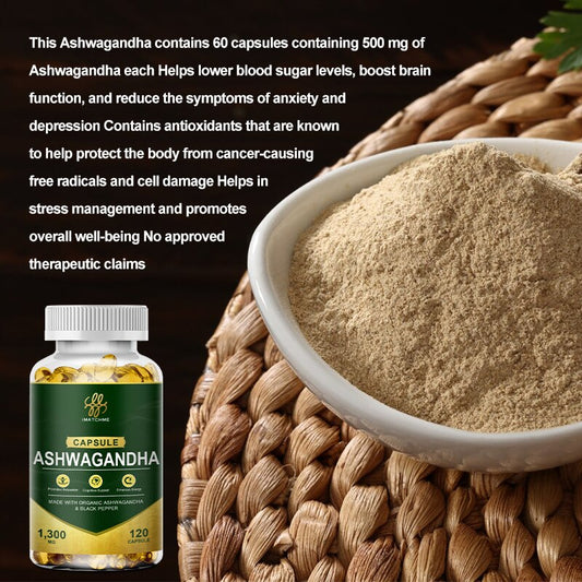 Organic Vegan Ashwagandha Capsules Brain & Memory Health