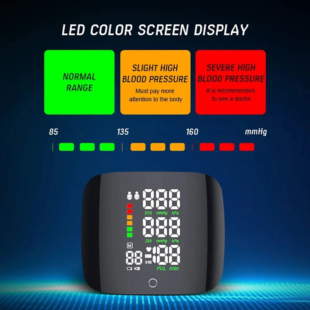 Medical heart rate and blood pressure monitor sphygmomanometer