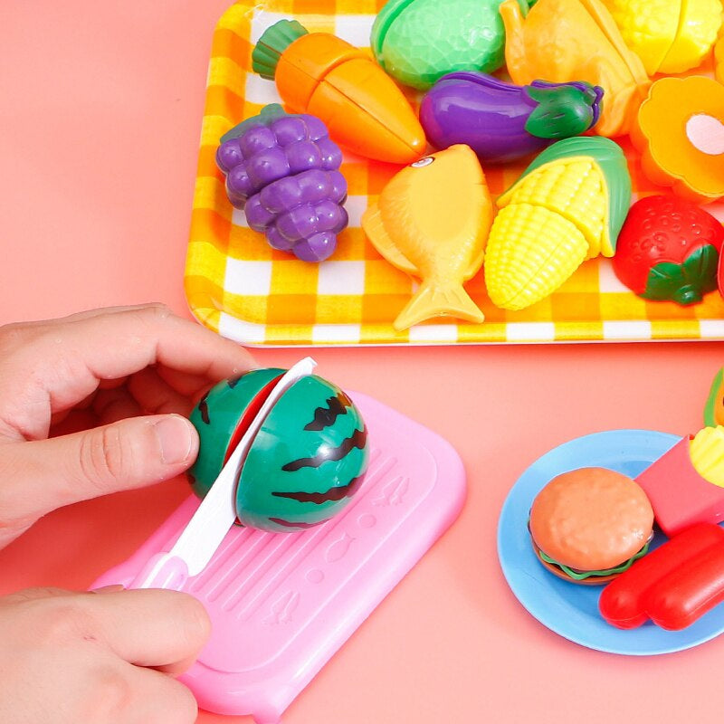 Cutting  Play Food Toy for Kids Toddler Children Gift