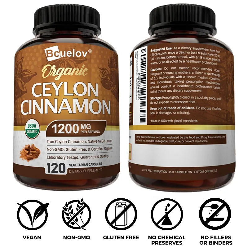 Natural Ceylon Cinnamon & Glucose Metabolism Capsules