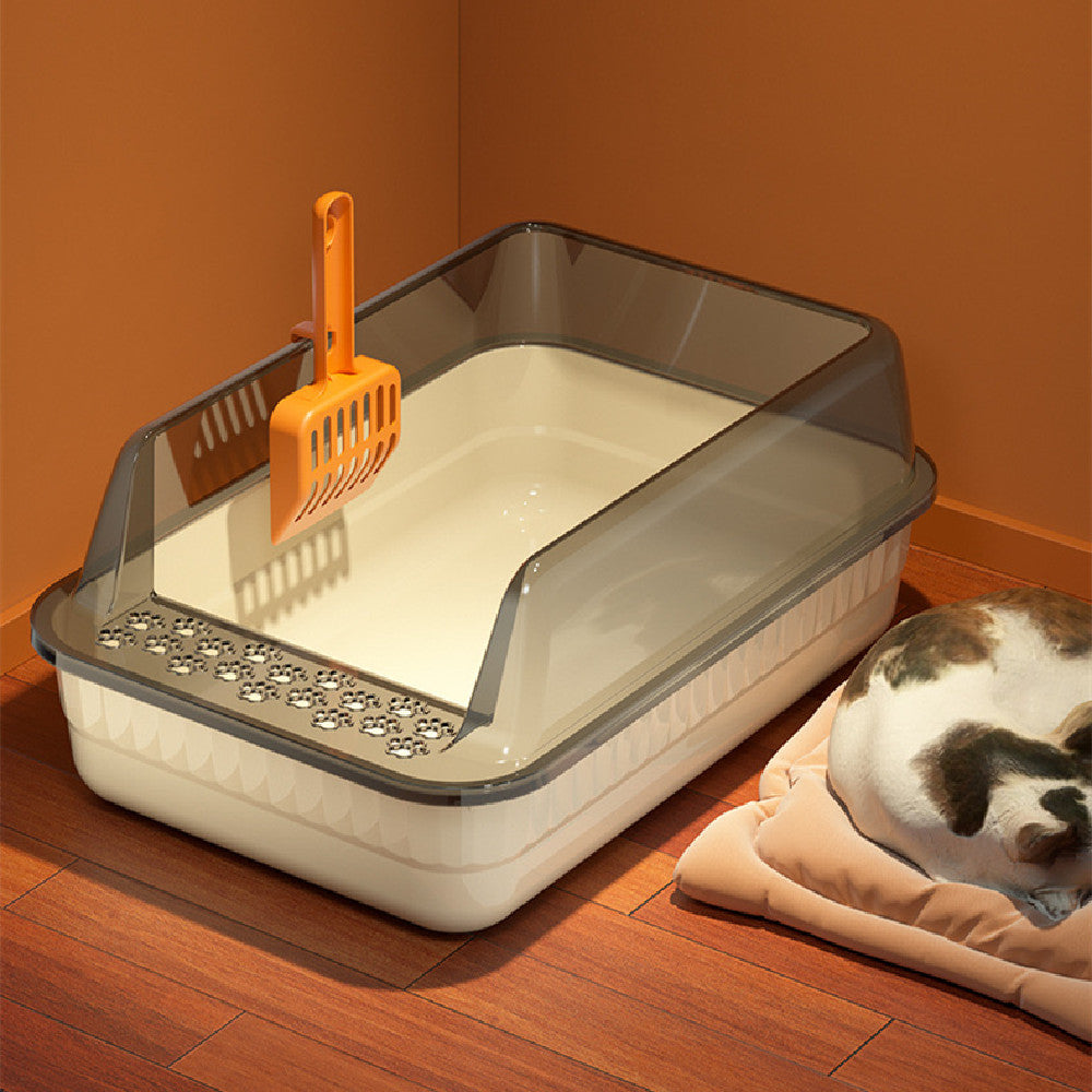 Large Capacity Semi closed Sand Box For Cats Pet Toilet