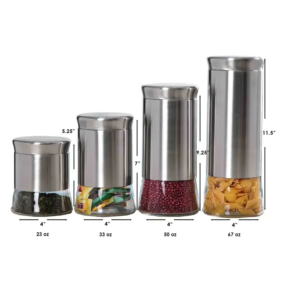 Stainless Steel Food Storage Canister Set