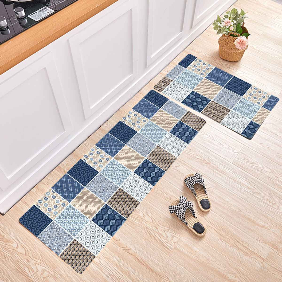 Kitchen Carpets PVC Leather Floor Mats