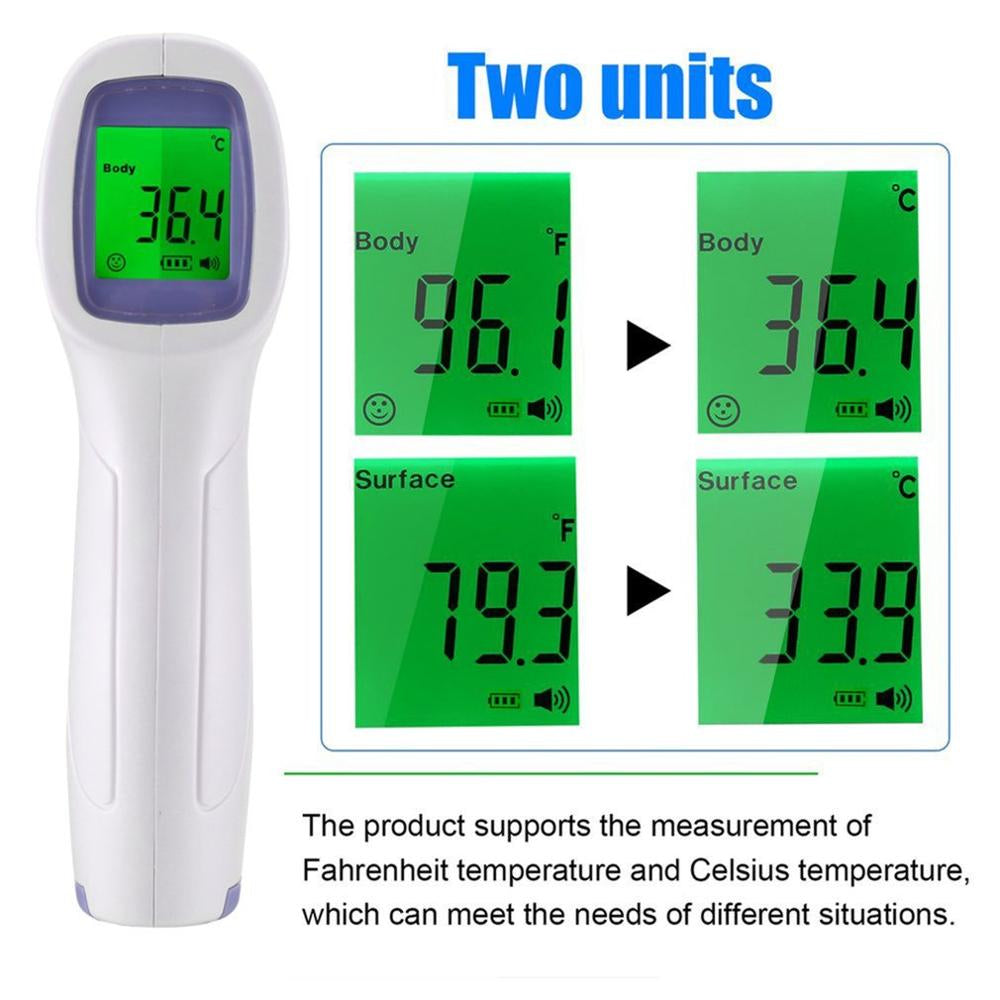 Digital Infrared Thermometer Non-Contact Forehead IR Ear Fever Electronic Laser Body Temperature